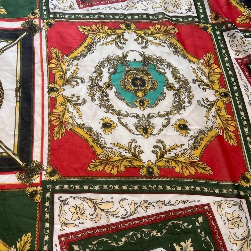 Baroque Print Sarong – 45”x57” Lightweight Sheer Scarf Wrap